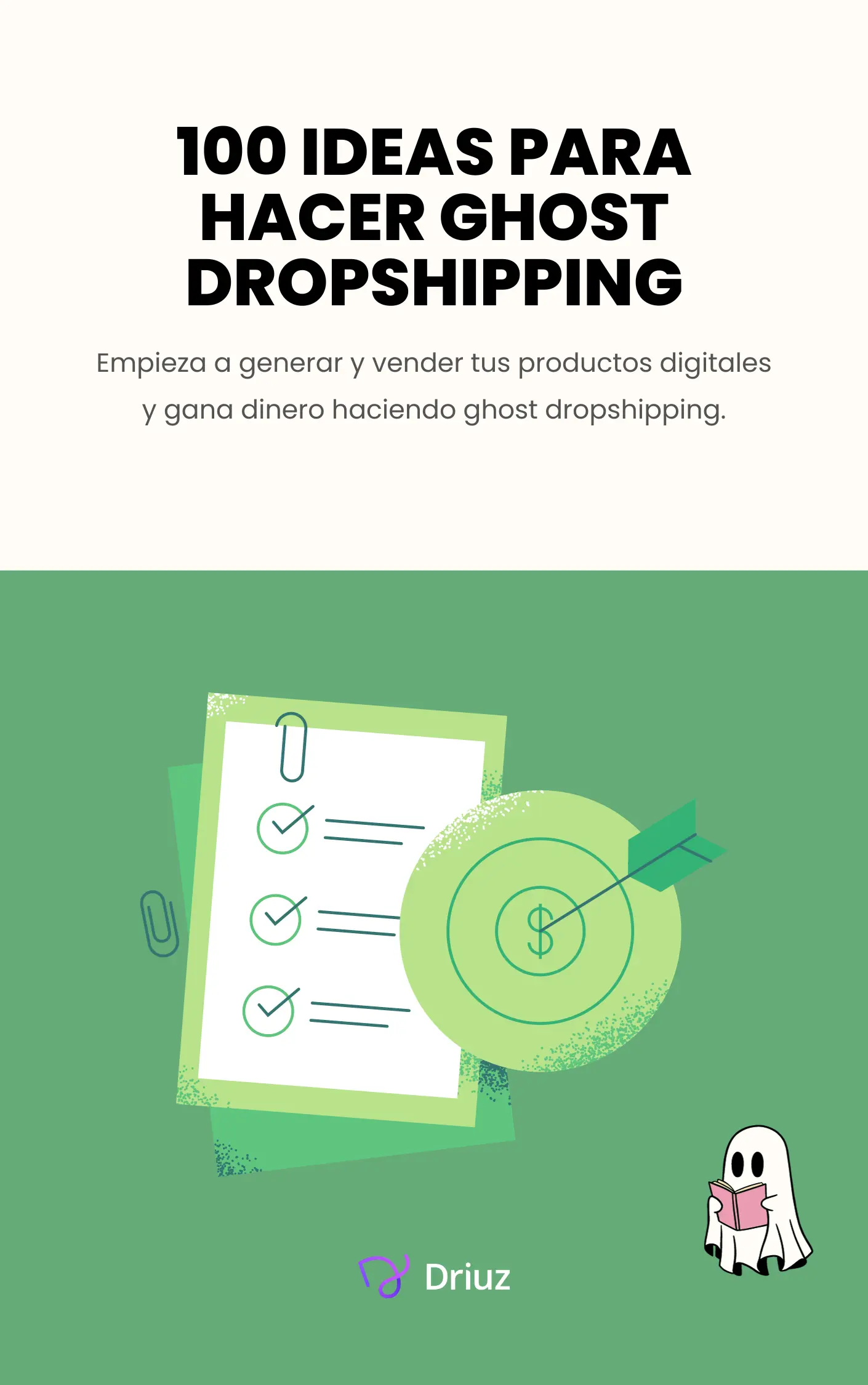portada ebook 100 ideas ghost drop shipping